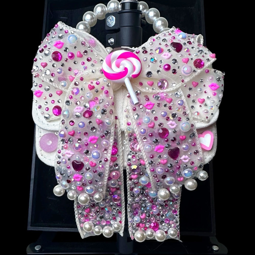 Handmade Junk Purse Girls Glamorous Junk/Trash Purse Crystals Bow Charms NEW